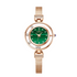 Mark Fairwhale 3260 AURELIA women’s luxury quartz watch with malachite green dial and rose gold bracelet close-up