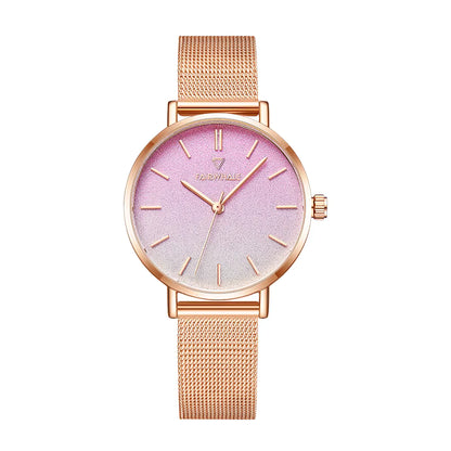 Mark Fairwhale 3310 LUNAE Blush Petal women’s minimalist watch with soft pink dial and ultra thin Milanese strap