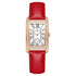 Mark Fairwhale 3455 TONELLE showing polished rose-gold bezel with crystal accents and Hardlex glass for luxurious precision