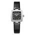 Mark Fairwhale 3480 SILENA women’s square watch in rose gold case with black leather strap and minimalist numberless dial for a luxury modern look