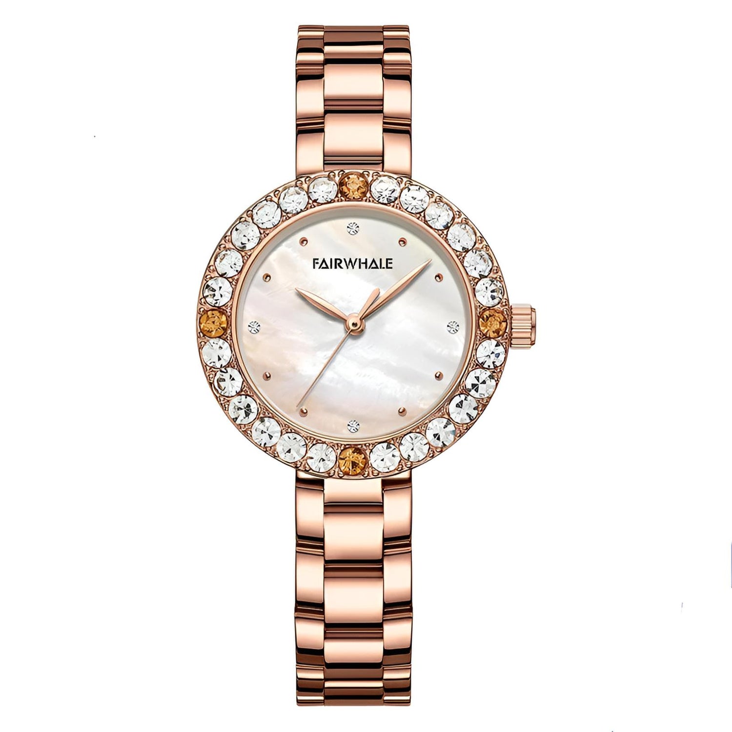 Mark Fairwhale 3500 LUMÉRA women’s watch with blue diamond-accented dial and silver bezel, showcasing minimalist elegance and crystal brilliance