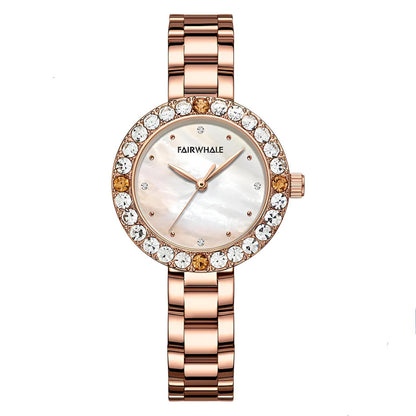 Mark Fairwhale 3500 LUMÉRA women’s watch with blue diamond-accented dial and silver bezel, showcasing minimalist elegance and crystal brilliance
