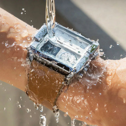 Mark Fairwhale 4270 TACORA military-inspired chronograph watch with labeled straight-edge, 24-hour, and digital time displays for precision and clarity