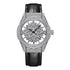 Mark Fairwhale 4465 LUXORA women’s iced-out watch with rotating star-shaped dial, stainless steel case, and crystal-encrusted bezel