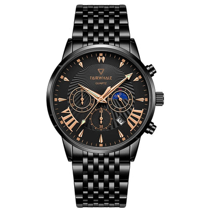 Mark Fairwhale 5020 TONARIS black stainless steel chronograph watch with calendar display.