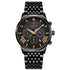 Mark Fairwhale 5020 TONARIS black stainless steel chronograph watch with calendar display.