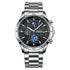Mark Fairwhale 5022 VELTRONIX chronograph watch with black starry dial and stainless steel strap.