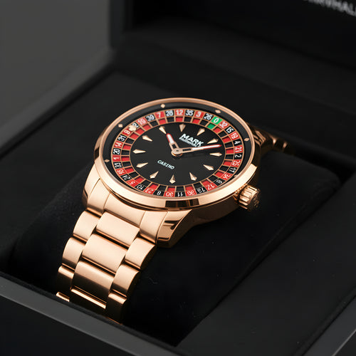 Discover the Mark Fairwhale 5031 ROULETTE Watch, a luxury men’s roulette-inspired timepiece with rotating dial, sapphire crystal, and bold automatic design.