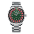 Mark Fairwhale 5031 ROULEX Emerald Roulette – Emerald-tone rotating dial watch for men with diamond accents and Arabic numerals