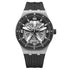 Mark Fairwhale 5050 AEROFORCE SHADOW Men’s Quartz Watch – Grey & Black Edition with rotating turbine dial, luminous markers, waterproof design, and silicone strap.