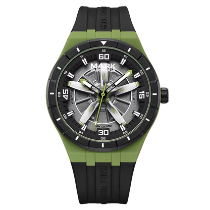 Mark Fairwhale FW-5050 AE - Green and black sporty watch