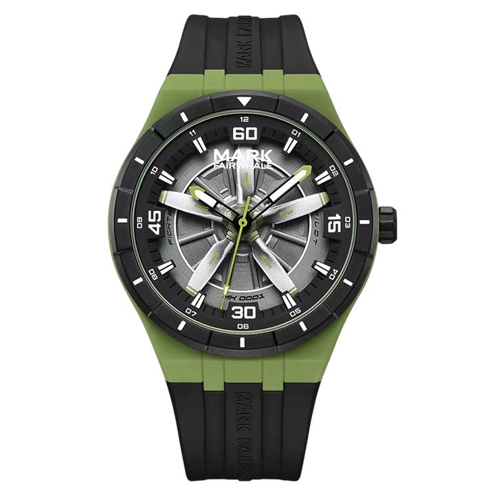 Mark Fairwhale FW-5050 AE - Green and black sporty watch