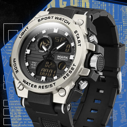 Mark Fairwhale 5100 NEXTRON men’s digital sport watch close-up display