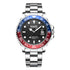 Mark Fairwhale 5140 VELTORIS full view Pepsi bezel stainless steel luxury quartz watch
