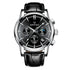 Mark Fairwhale 5370 LUNASIR men’s moon phase watch front view with stainless steel bracelet and complete calendar.