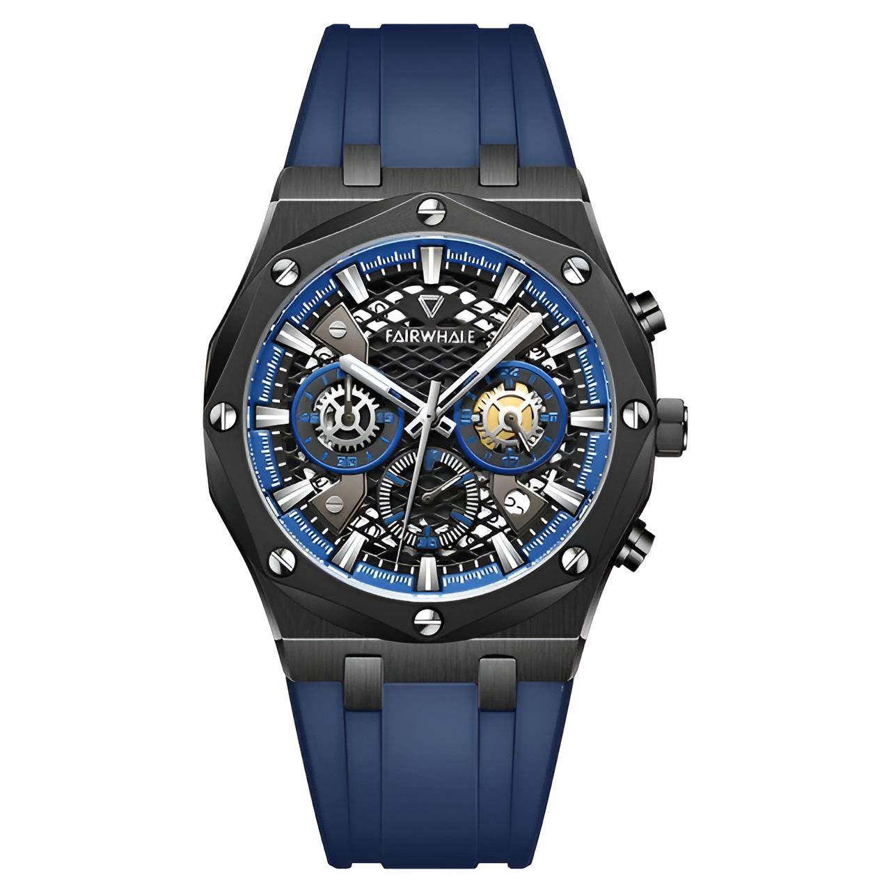 Mark Fairwhale 5660 VLARIL men’s chronograph watch with black octagonal case and luminous dial