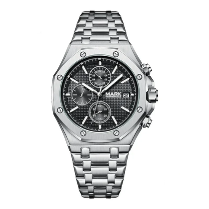 Mark Fairwhale 5860 RETRONIX men’s wristwatch with black chronograph dial
