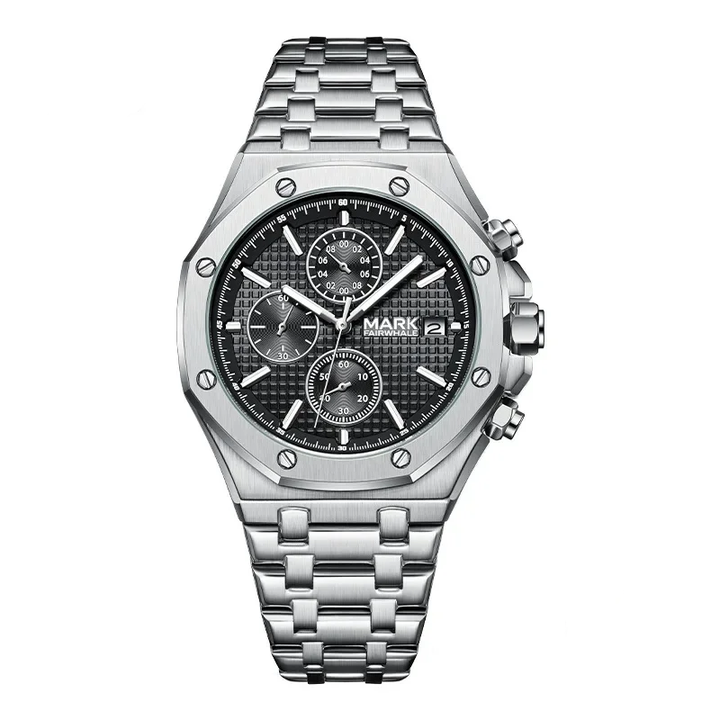 Mark Fairwhale 5860 RETRONIX men’s wristwatch with black chronograph dial