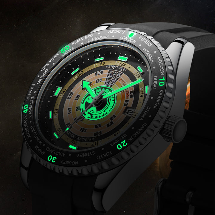 Mark Fairwhale 5930 MIRRORA glowing luminous hands night view analog-digital men’s watch