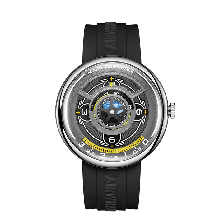 Mark Fairwhale 5990 TERRAON – Men’s 3D Earth Dial Quartz Watch with balck strap