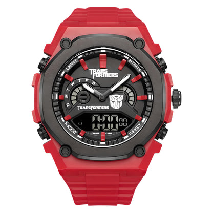 Mark Fairwhale 7110 TROVIX men’s red digital chronograph watch with stainless steel case and LED display, designed for modern sport and streetwear style.