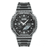 Mark Fairwhale 7210 NEXXO men’s square chronograph watch in black with analog-digital display and silicone strap, luxury sport design.
