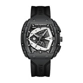 Mark Fairwhale ADRIAN Obsidian Frost – Black dial sport chronograph watch with matte finish and luminous markers