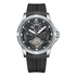 Mark Fairwhale AEROTOR FW-6008 skeleton automatic watch with black silicone strap and stainless steel case, bold modern design.