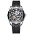 Mark Fairwhale AETREON Onyx Shadow – Dark stainless steel automatic tourbillon watch with glowing green accents and sport-luxury design