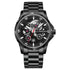Mark Fairwhale AURIX Obsidian Axis – Black stainless steel automatic watch for men, numberless dial with luminous markers