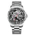 Mark Fairwhale AURIX Obsidian Steel Horizon – Gunmetal automatic watch with dark dial, day-date display & stainless steel case