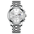 Mark Fairwhale CORDANT men’s luxury quartz watch with Roman numerals and moon phase display.