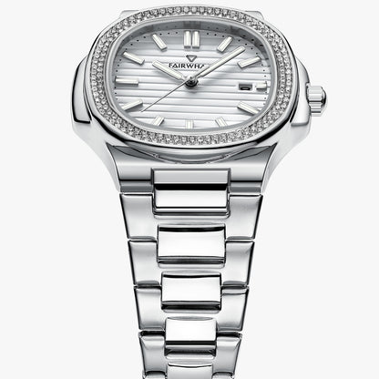 Mark Fairwhale CRYSTOR Arctic Pearl – White-dial men&