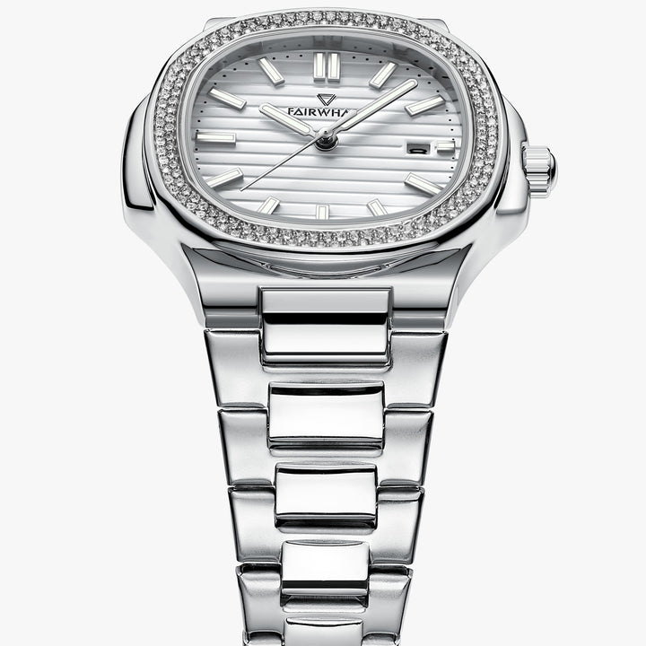 Mark Fairwhale FW-5620 CRYSTOR Arctic Pearl – White-dial men&
