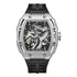 Mark Fairwhale FORTANIX skeleton tourbillon watch with black silicone strap.