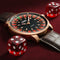 Mark Fairwhale FW-5031B ROULETTE – Men’s Quartz Watch Roulette Game Dial Leather Strap Limited Edition