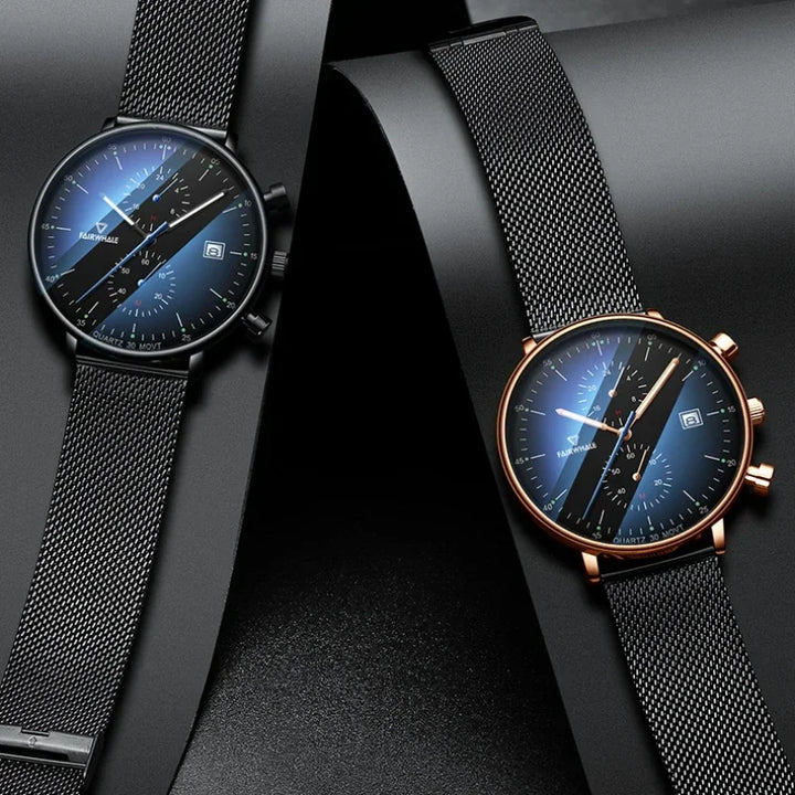 Mark Fairwhale FW-5400 LUMINOR men’s business quartz watch with Hardlex crystal