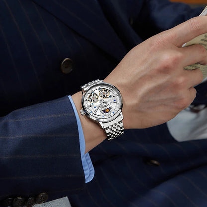 Mark Fairwhale FW-6023 Mechanical Watch skeleton dial stainless steel