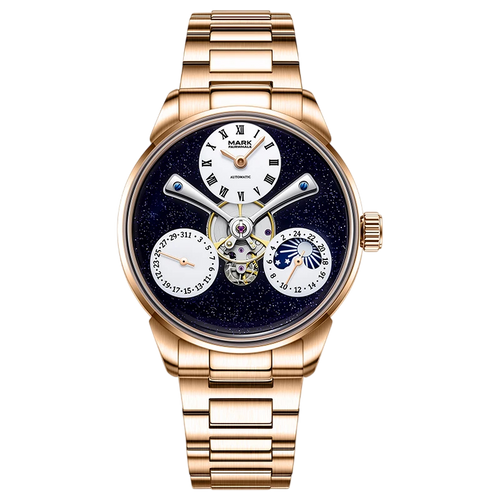 Mark Fairwhale FW-6038 Au - Rose gold watch, black dial, sub-dials, tourbillon