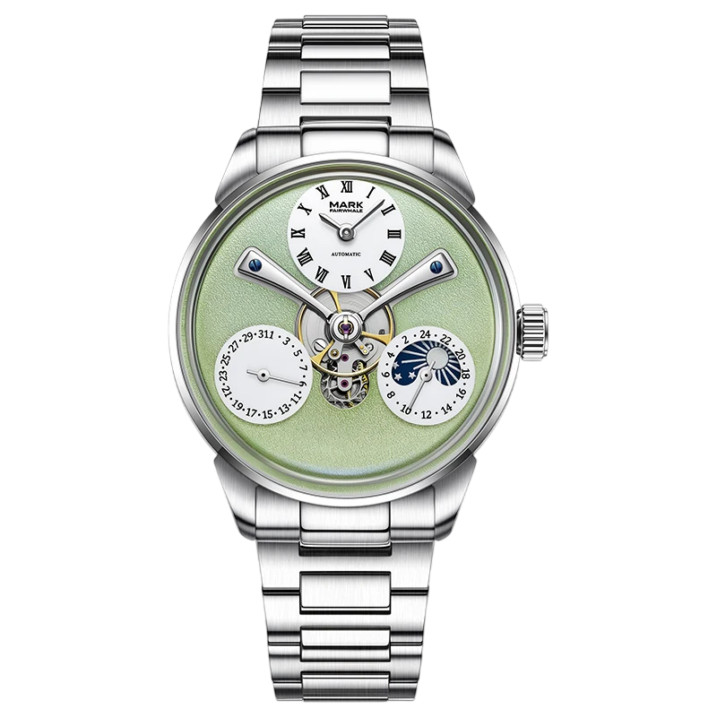 Mark Fairwhale FW-6038 Au - Rose gold watch, side profile, crown and pushers
