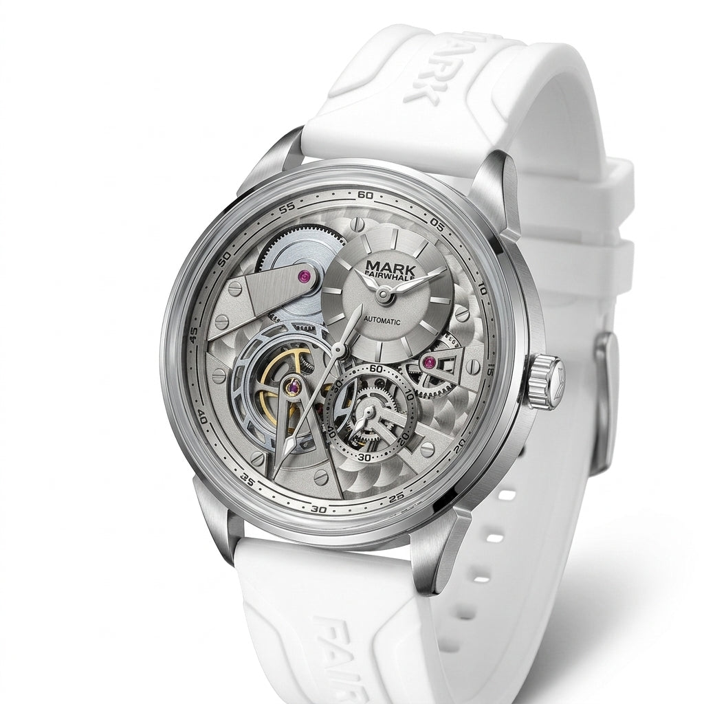 Mark Fairwhale FW-6042 Sk - Side profile, crown detail, polished bezel