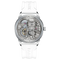 Mark Fairwhale FW-6042 Sk - White strap, skeleton dial, silver case