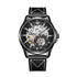 Mark Fairwhale FW-6350 skeleton automatic watch worn with casual outfit – lifestyle photo