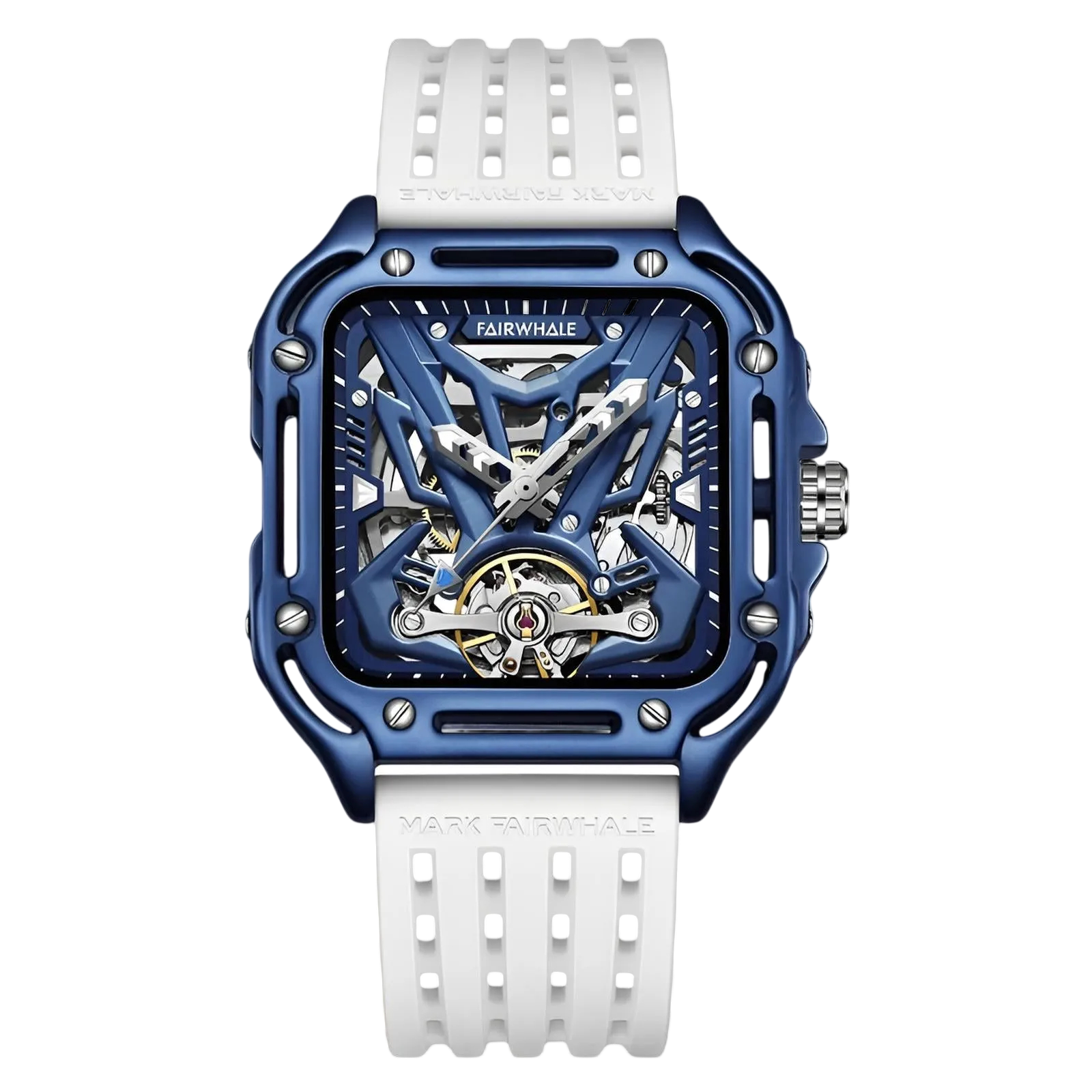 Mark Fairwhale FW-6530 ZE - Blue skeleton automatic watch