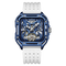 Mark Fairwhale FW-6530 ZE - Blue skeleton automatic watch