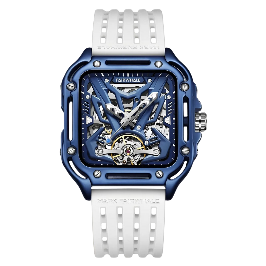 Mark Fairwhale FW-6530 ZE - Blue skeleton automatic watch