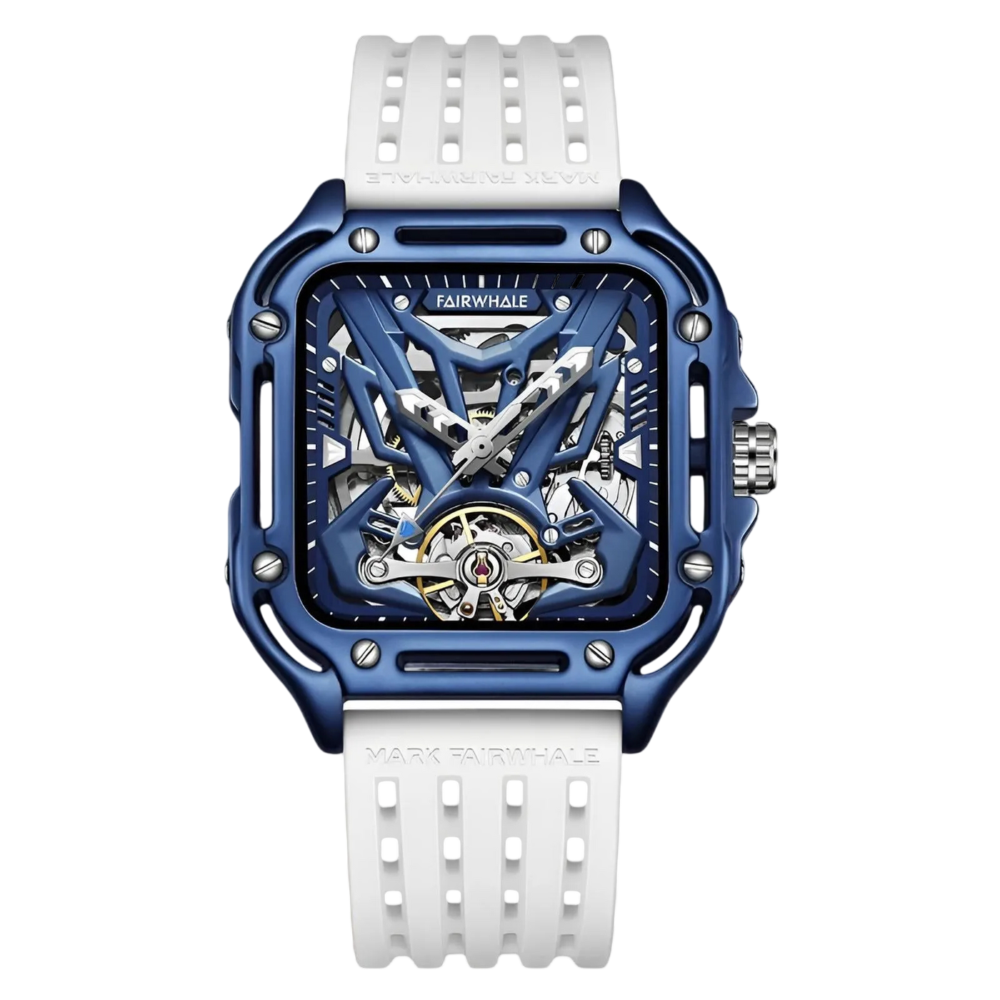 Mark Fairwhale FW-6530 ZE - Blue skeleton automatic watch