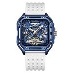 Mark Fairwhale FW-6530 ZE - Blue skeleton automatic watch