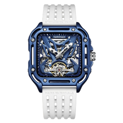 Mark Fairwhale FW-6530 ZE - Blue skeleton automatic watch