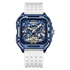 Mark Fairwhale FW-6530 ZE - Blue skeleton automatic watch